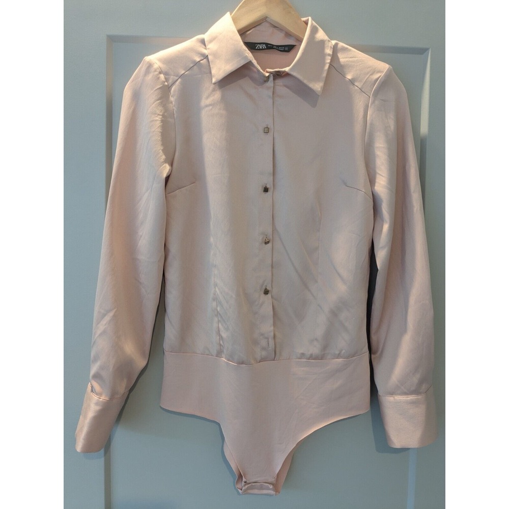 Zara Satin Effect Bodysuit Size Small‎